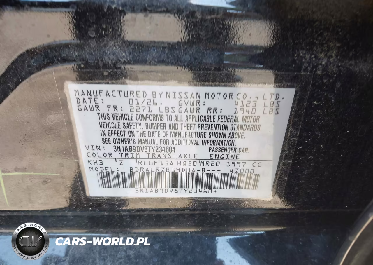 2026 Nissan Sentra Sr VIN:3N1AB9DV8TY234604 - 9