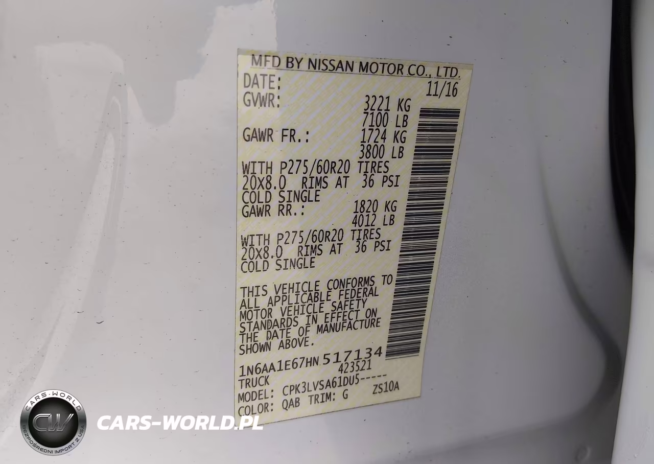 2017 Nissan Titan Sl VIN:1N6AA1E67HN517134 - 9
