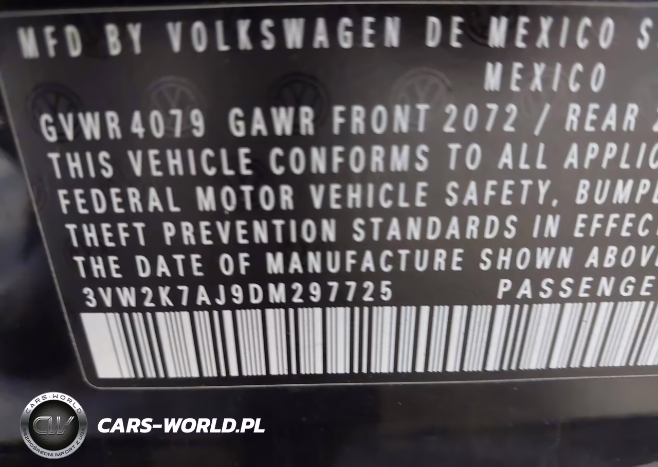 2013 Volkswagen Jetta 2.0L S VIN:3VW2K7AJ9DM297725 - 9