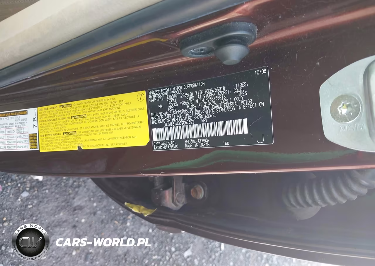 2008 Lexus Rx 400H VIN:JTJHW31U082067392 - 9