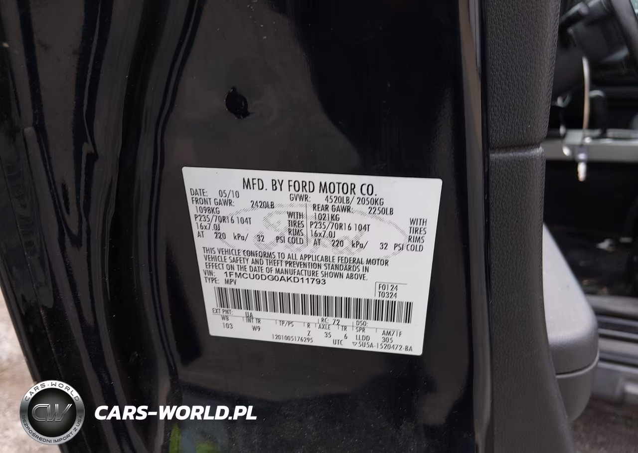 2010 Ford Escape Xlt VIN:1FMCU0DG0AKD11793 - 9