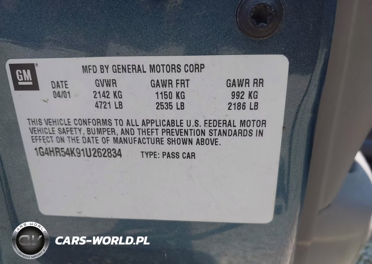 2001 Buick Lesabre Limited VIN:1G4HR54K91U262834 - 9