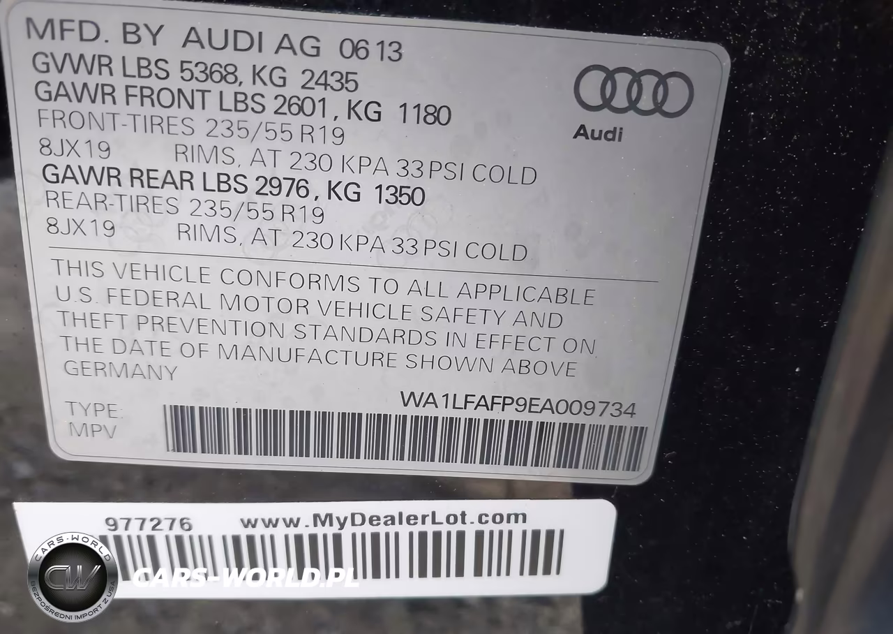 2014 Audi Q5 2.0T Premium VIN:WA1LFAFP9EA009734 - 9
