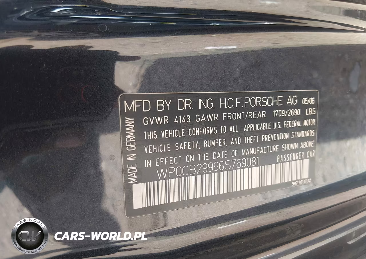 2006 Porsche 911 Carrera 4S-Carrera S VIN:WP0CB29996S769081 - 9