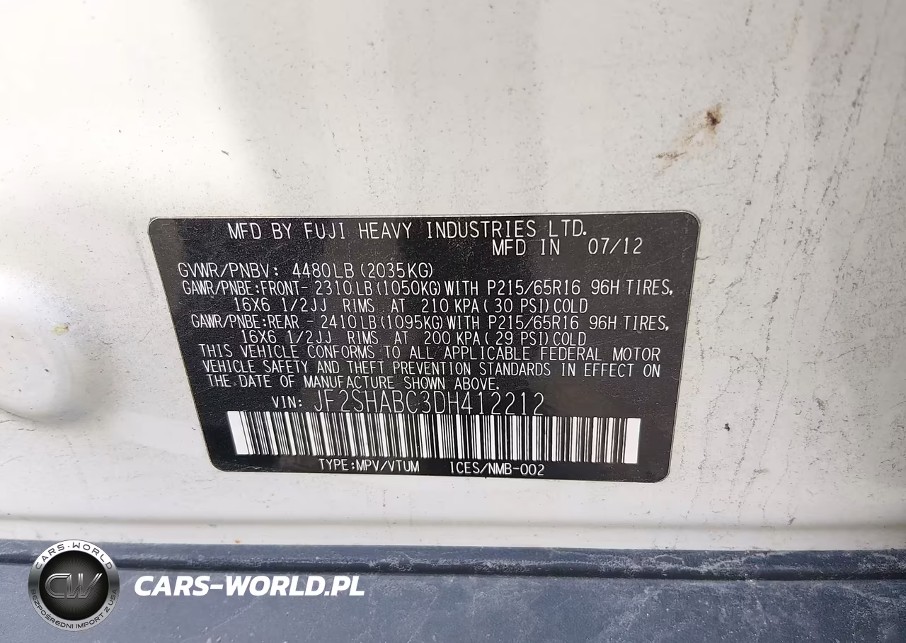 2013 Subaru Forester 2.5X VIN:JF2SHABC3DH412212 - 9