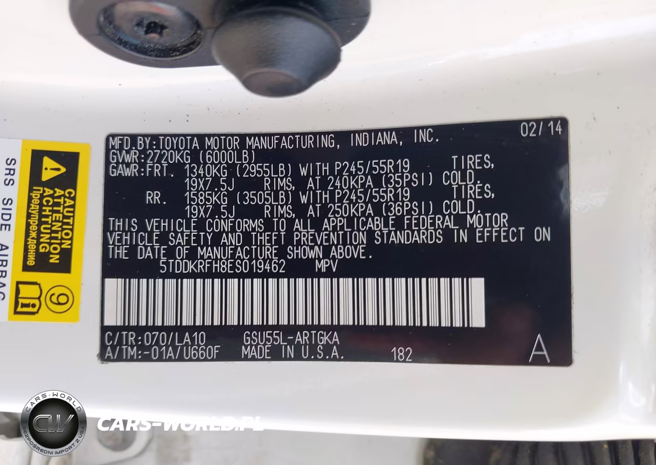 2014 Toyota Highlander Limited V6 VIN:5TDDKRFH8ES019462 - 9