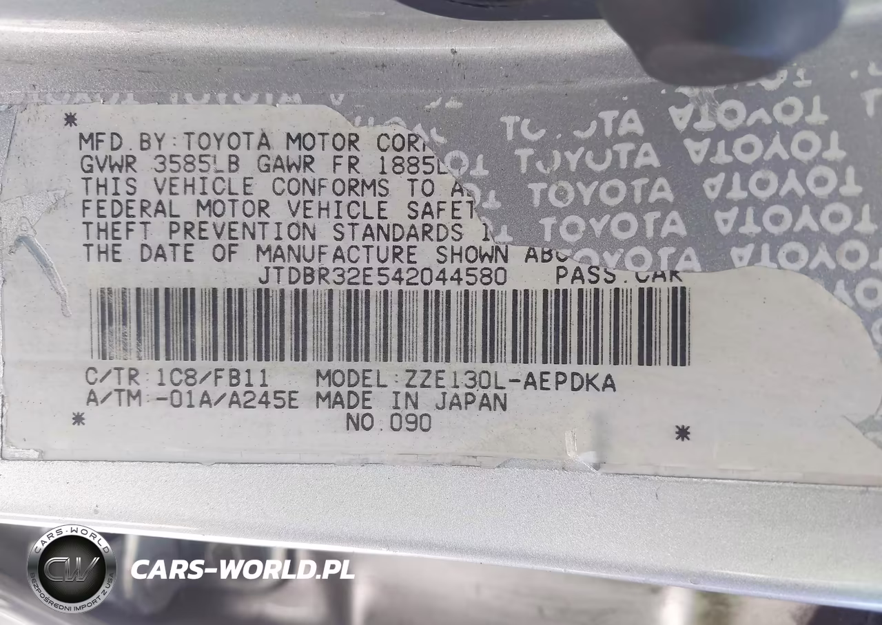 2004 Toyota Corolla Ce VIN:JTDBR32E542044580 - 9
