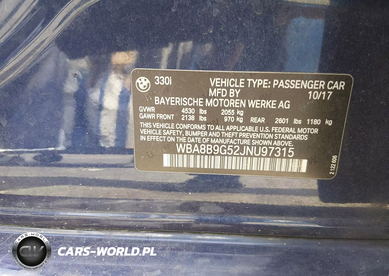 2018 BMW 330I VIN:WBA8B9G52JNU97315 - 9