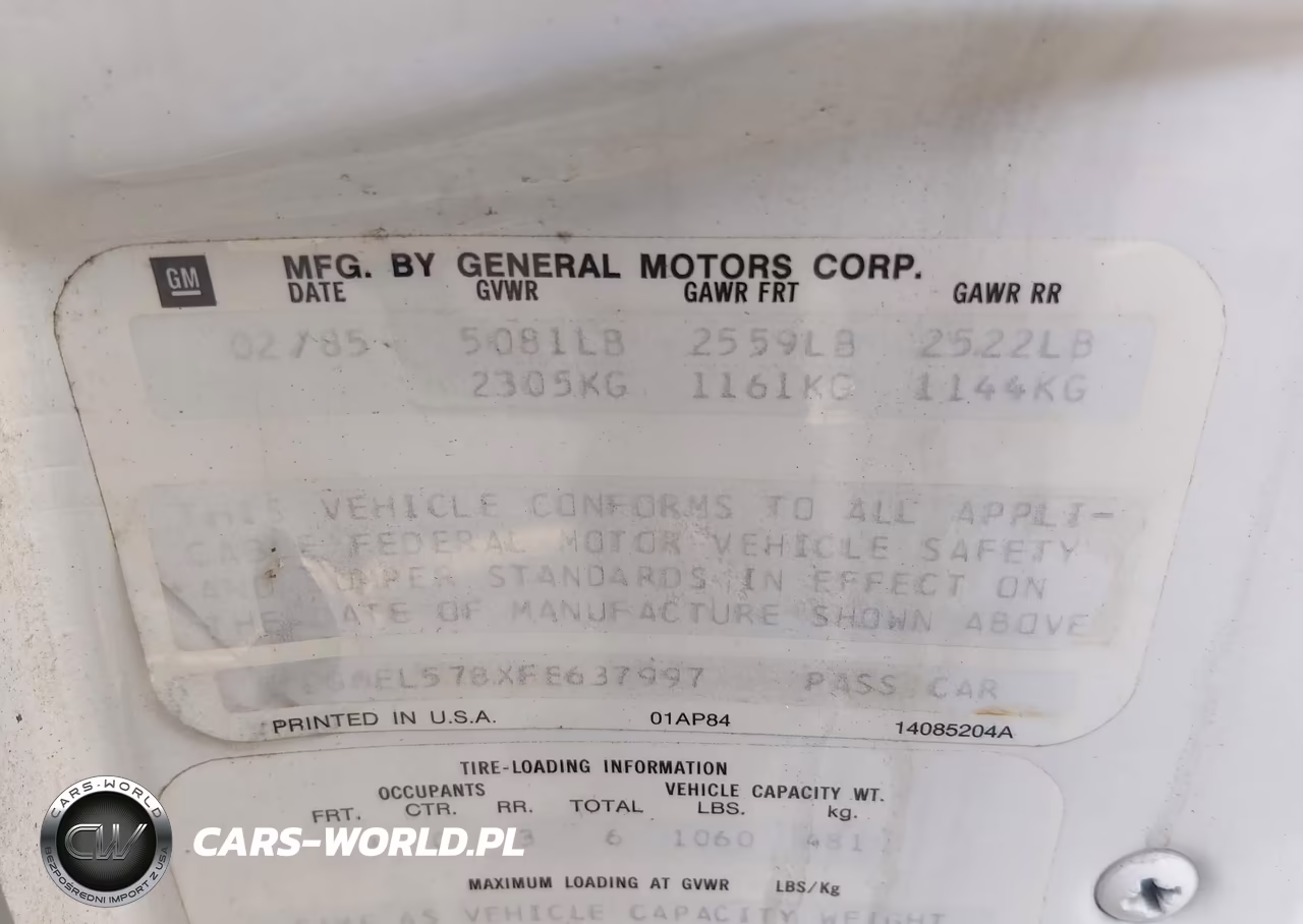 1985 Cadillac Eldorado VIN:1G6EL578XFE637997 - 9