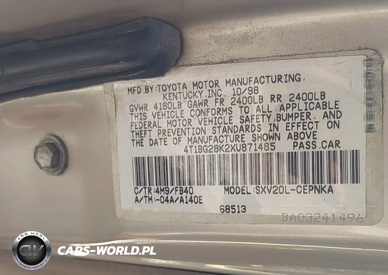 1999 Toyota Camry Le VIN:4T1BG28K2XU871485 - 9