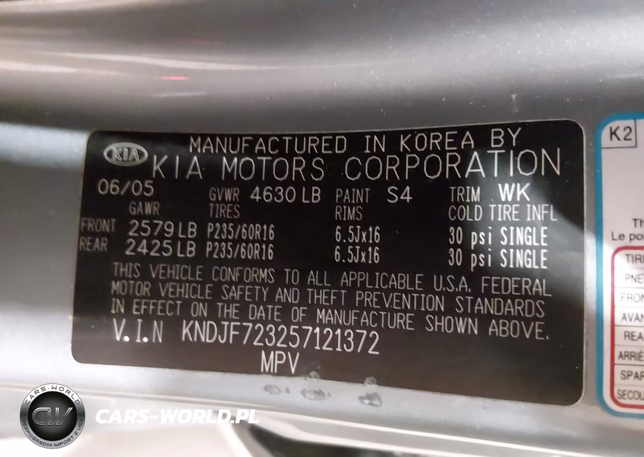 2005 Kia Sportage Ex V6-Lx V6 VIN:KNDJF723257121372 - 9