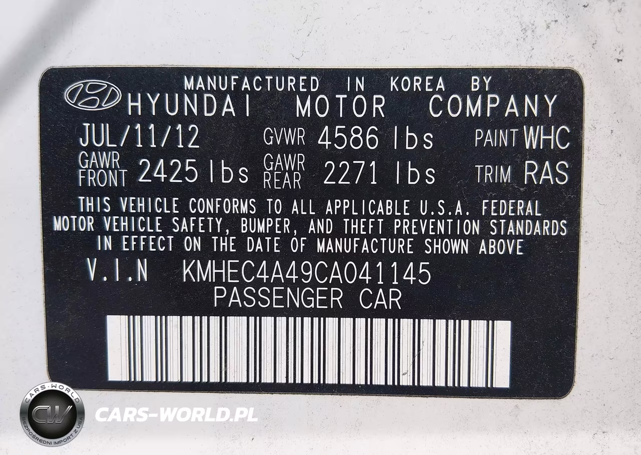 2012 Hyundai Sonata Hybrid VIN:KMHEC4A49CA041145 - 9