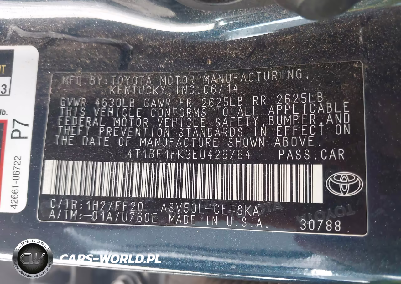 2014 Toyota Camry Se VIN:4T1BF1FK3EU429764 - 9