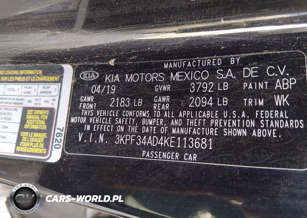 2019 Kia Forte S VIN:3KPF34AD4KE113681 - 9