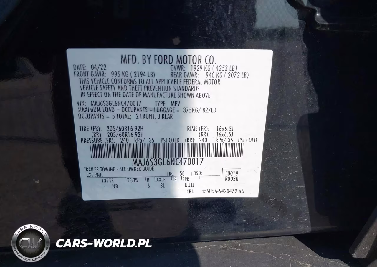 2022 Ford Ecosport Se VIN:MAJ6S3GL6NC470017 - 9