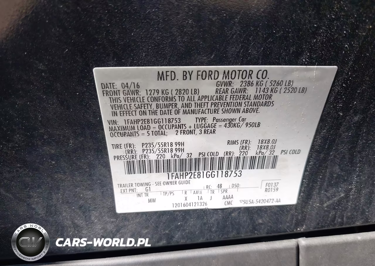 2016 Ford Taurus Sel VIN:1FAHP2E81GG118753 - 9