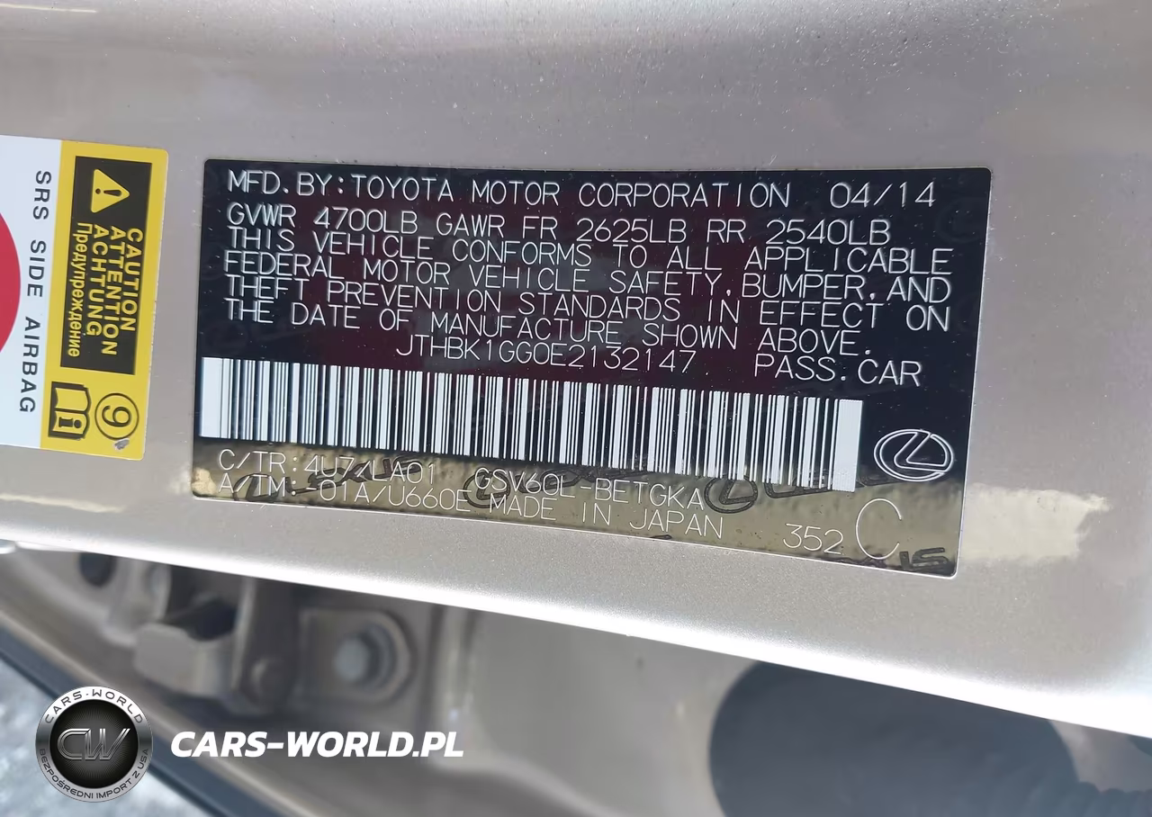 2014 Lexus Es 350 VIN:JTHBK1GG0E2132147 - 9