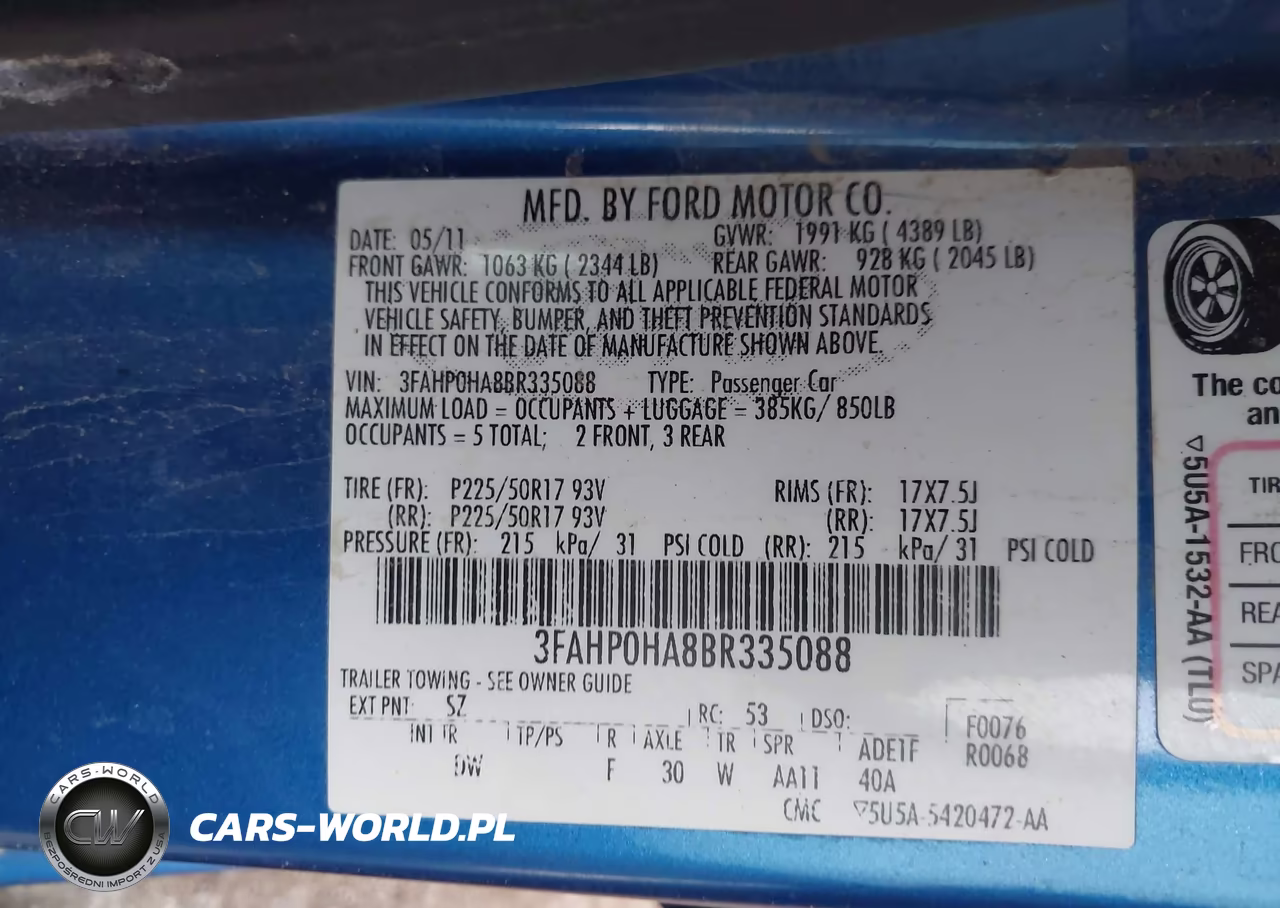 2011 Ford Fusion Se VIN:3FAHP0HA8BR335088 - 9