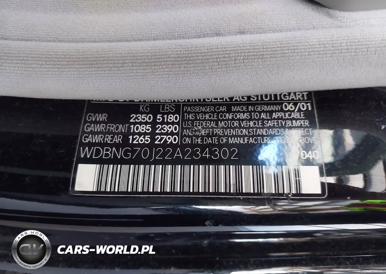2002 Mercedes-Benz S 430 VIN:WDBNG70J22A234302 - 9