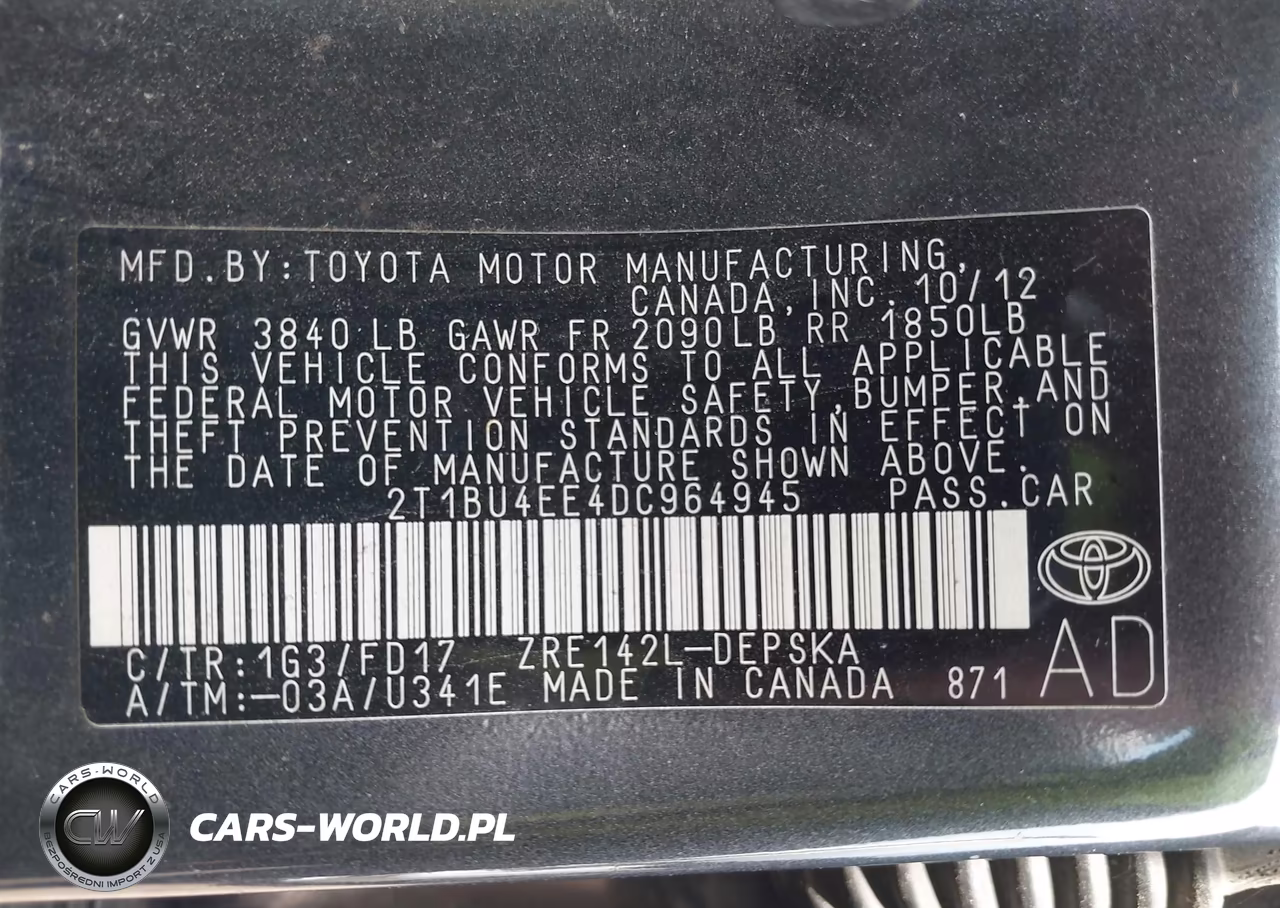 2013 Toyota Corolla S VIN:2T1BU4EE4DC964945 - 9