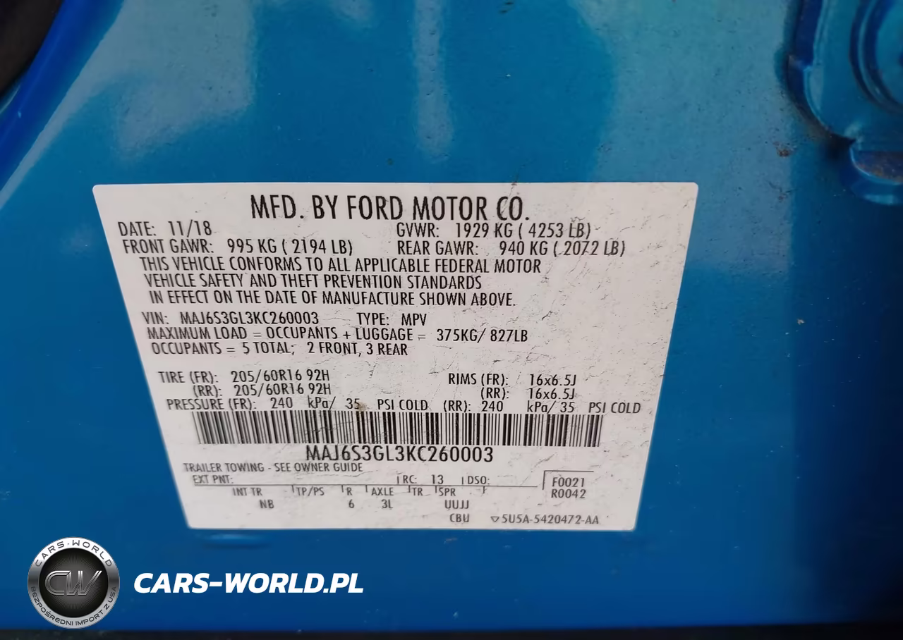 2019 Ford Ecosport Se VIN:MAJ6S3GL3KC260003 - 9