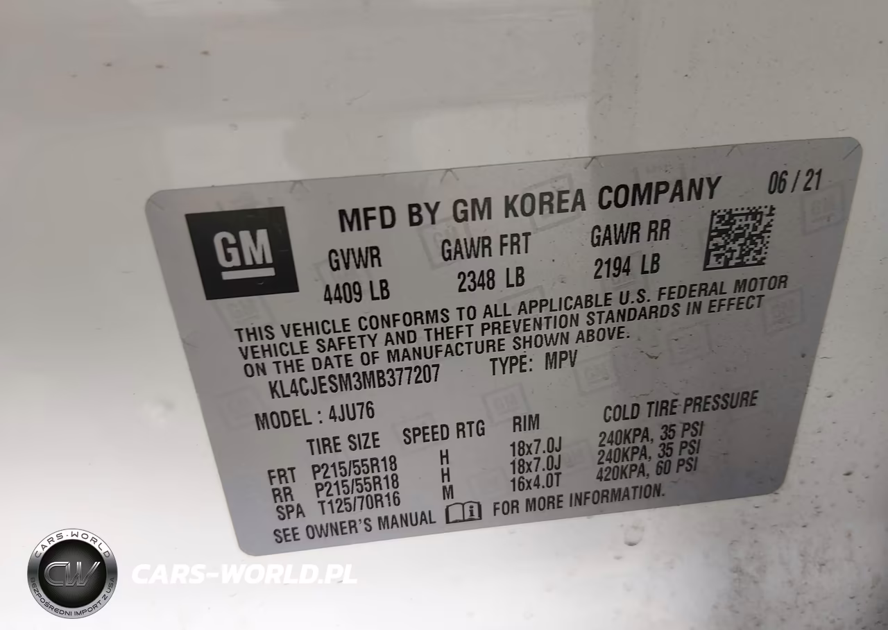 2021 Buick Encore Awd Preferred VIN:KL4CJESM3MB377207 - 9