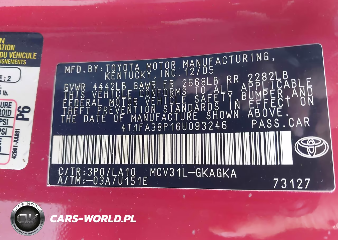 2006 Toyota Camry Solara Sle VIN:4T1FA38P16U093246 - 9