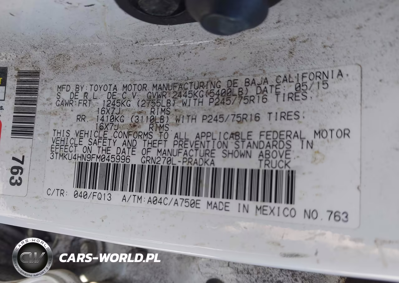 2015 Toyota Tacoma Prerunner V6 VIN:3TMKU4HN9FM045996 - 9