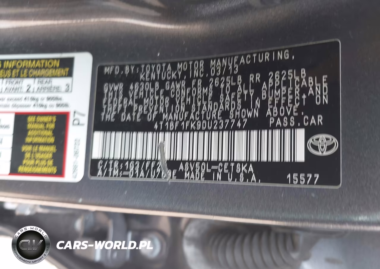 2013 Toyota Camry Se VIN:4T1BF1FK9DU237747 - 9