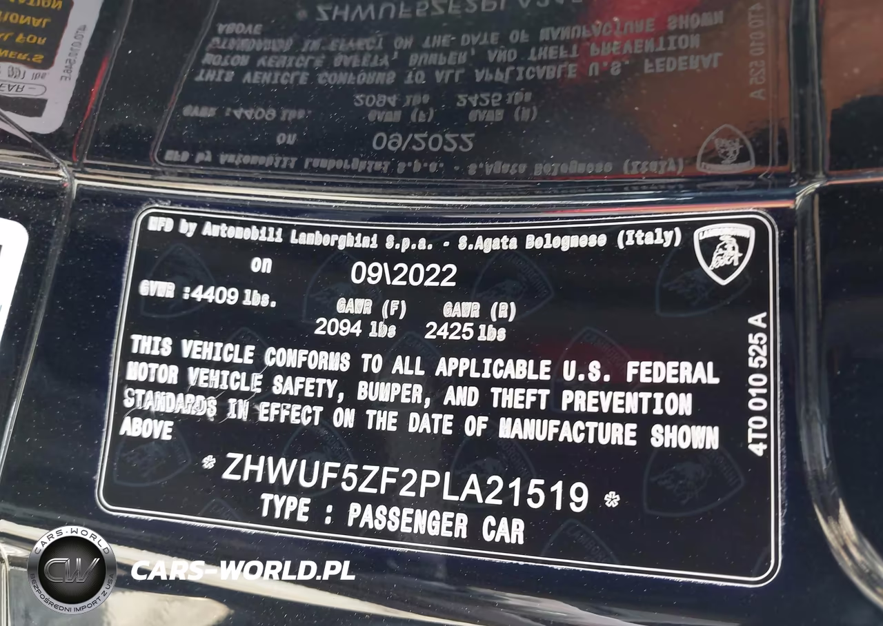 2023 Lamborghini Huracan Evo Rwd VIN:ZHWUF5ZF2PLA21519 - 9