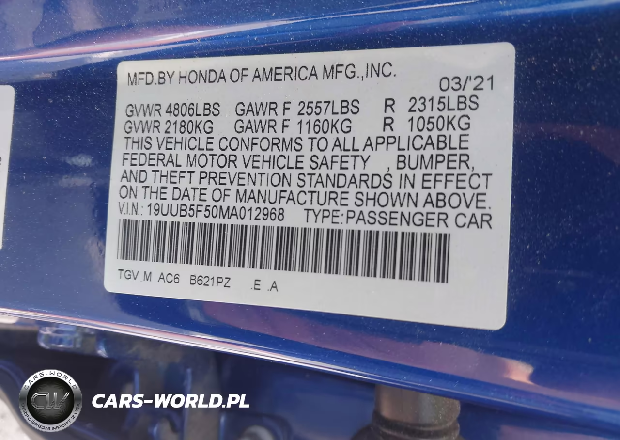 2021 Acura Tlx A-Spec Package VIN:19UUB5F50MA012968 - 9