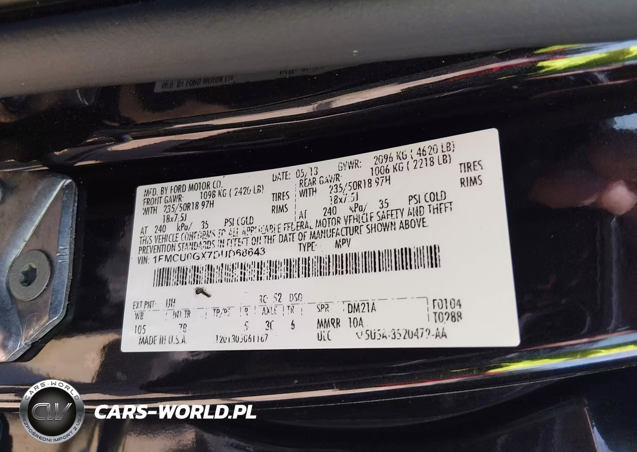2013 Ford Escape Se VIN:1FMCU0GX7DUD68643 - 9