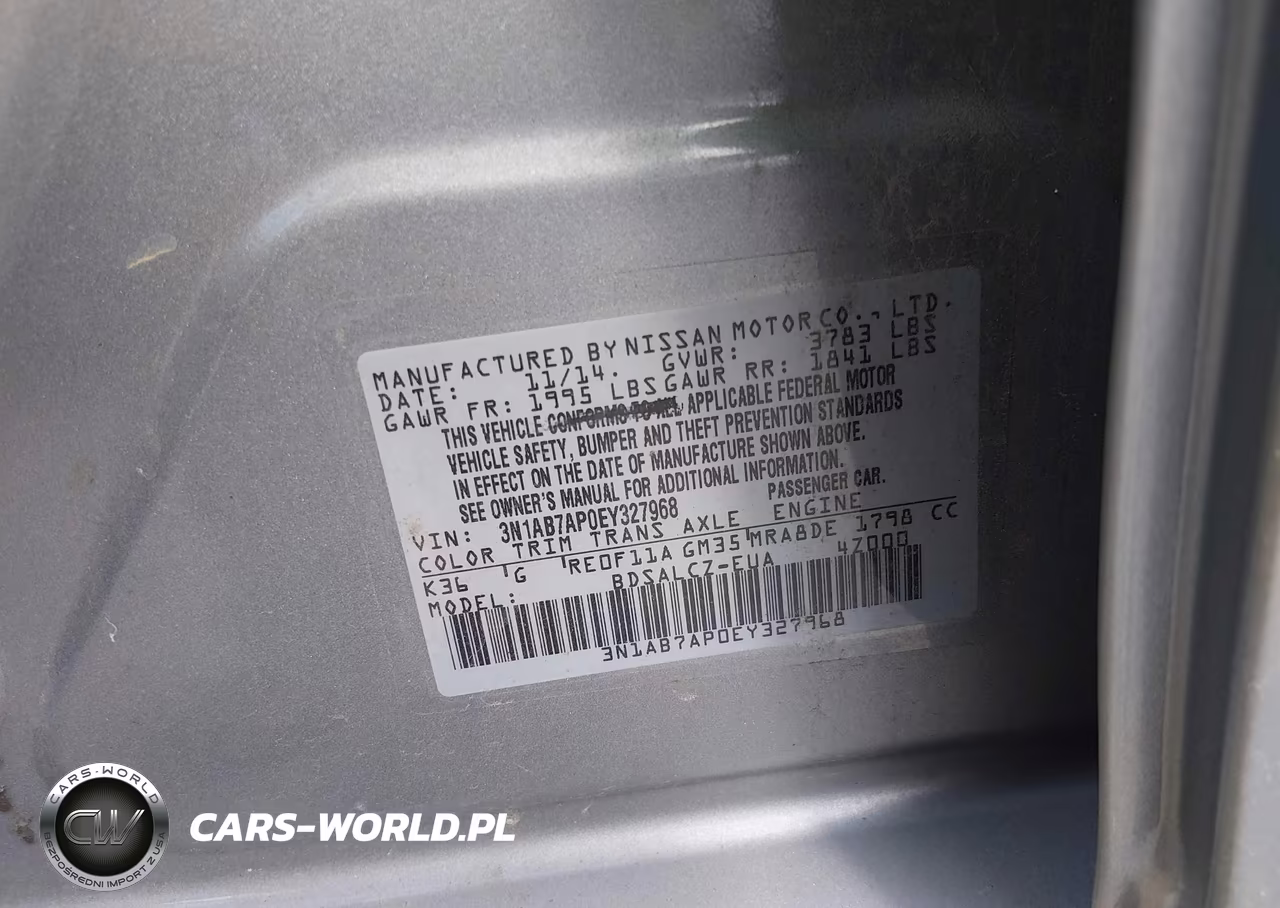 2014 Nissan Sentra S VIN:3N1AB7AP0EY327968 - 9