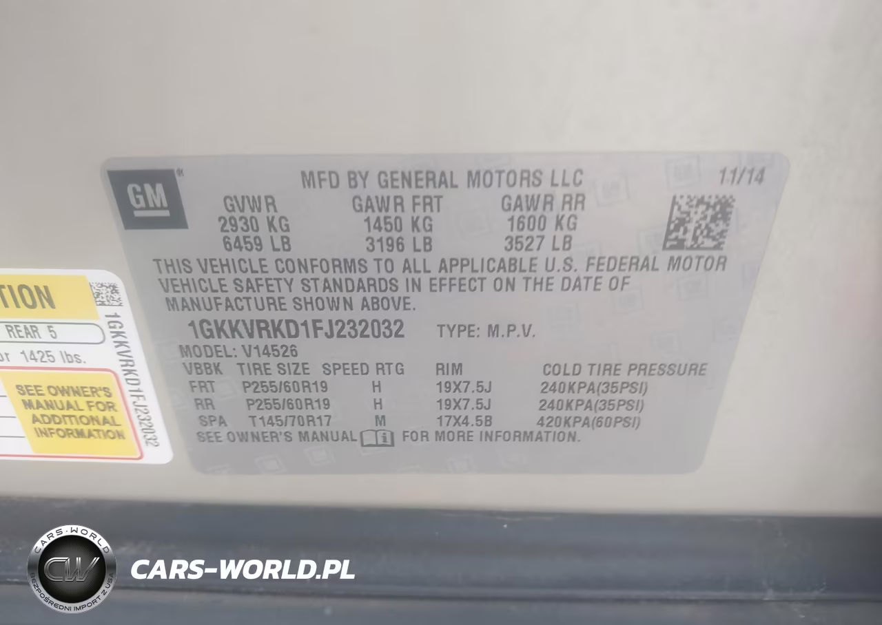 2015 GMC Acadia Slt VIN:1GKKVRKD1FJ232032 - 9