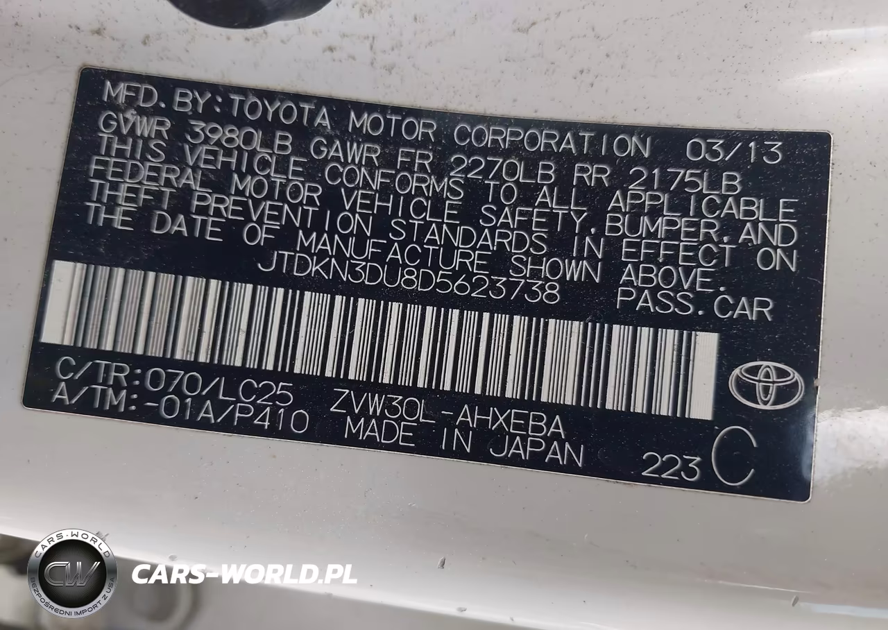 2013 Toyota Prius Three Se VIN:JTDKN3DU8D5623738 - 9