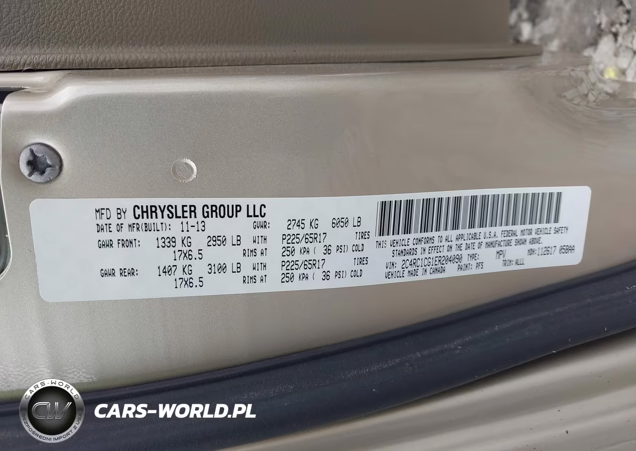 2014 Chrysler Town & Country Touring-L VIN:2C4RC1CG1ER204090 - 9