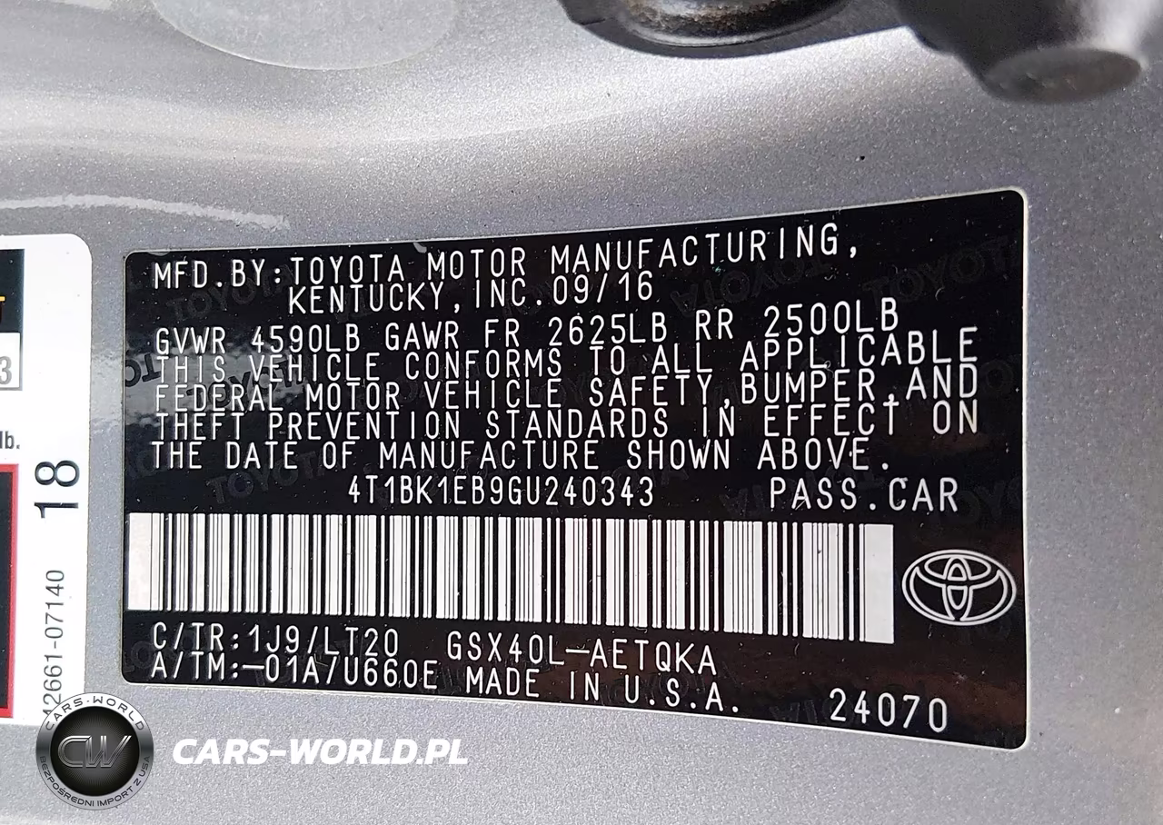2016 Toyota Avalon Touring VIN:4T1BK1EB9GU240343 - 9