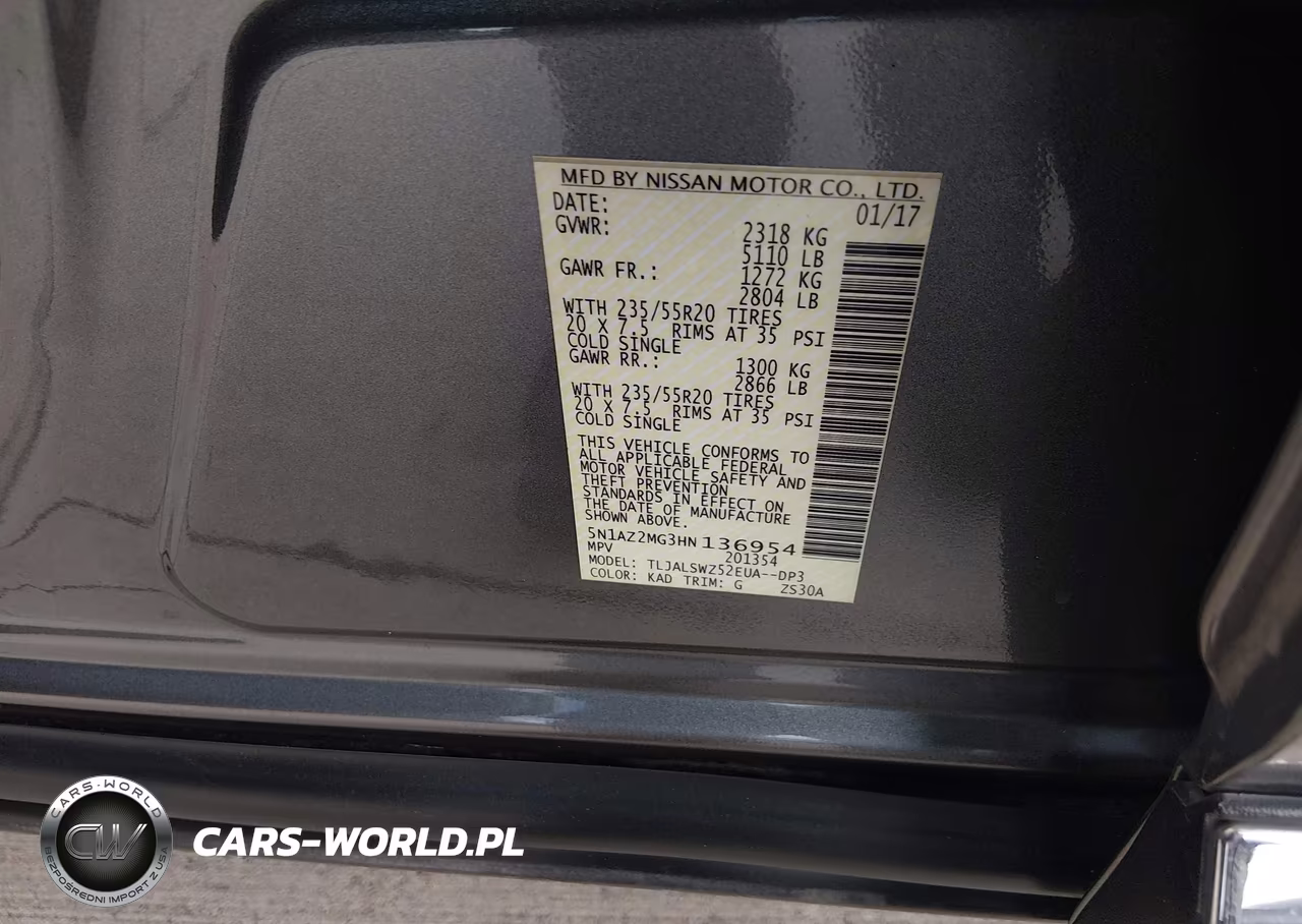 2017 Nissan Murano Platinum VIN:5N1AZ2MG3HN136954 - 9