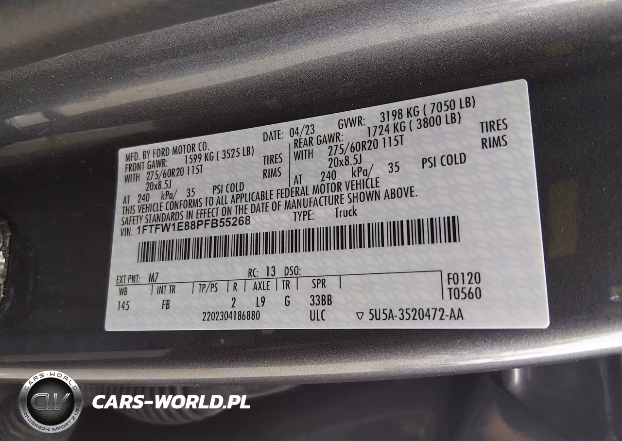 2023 Ford F-150 Xlt VIN:1FTFW1E88PFB55268 - 9
