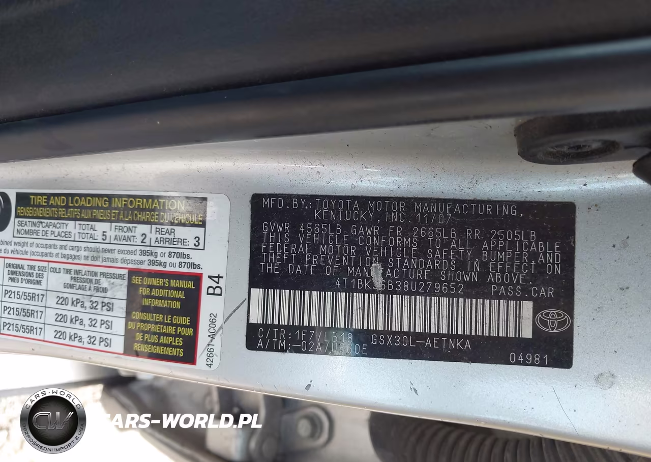 2008 Toyota Avalon Touring VIN:4T1BK36B38U279652 - 9