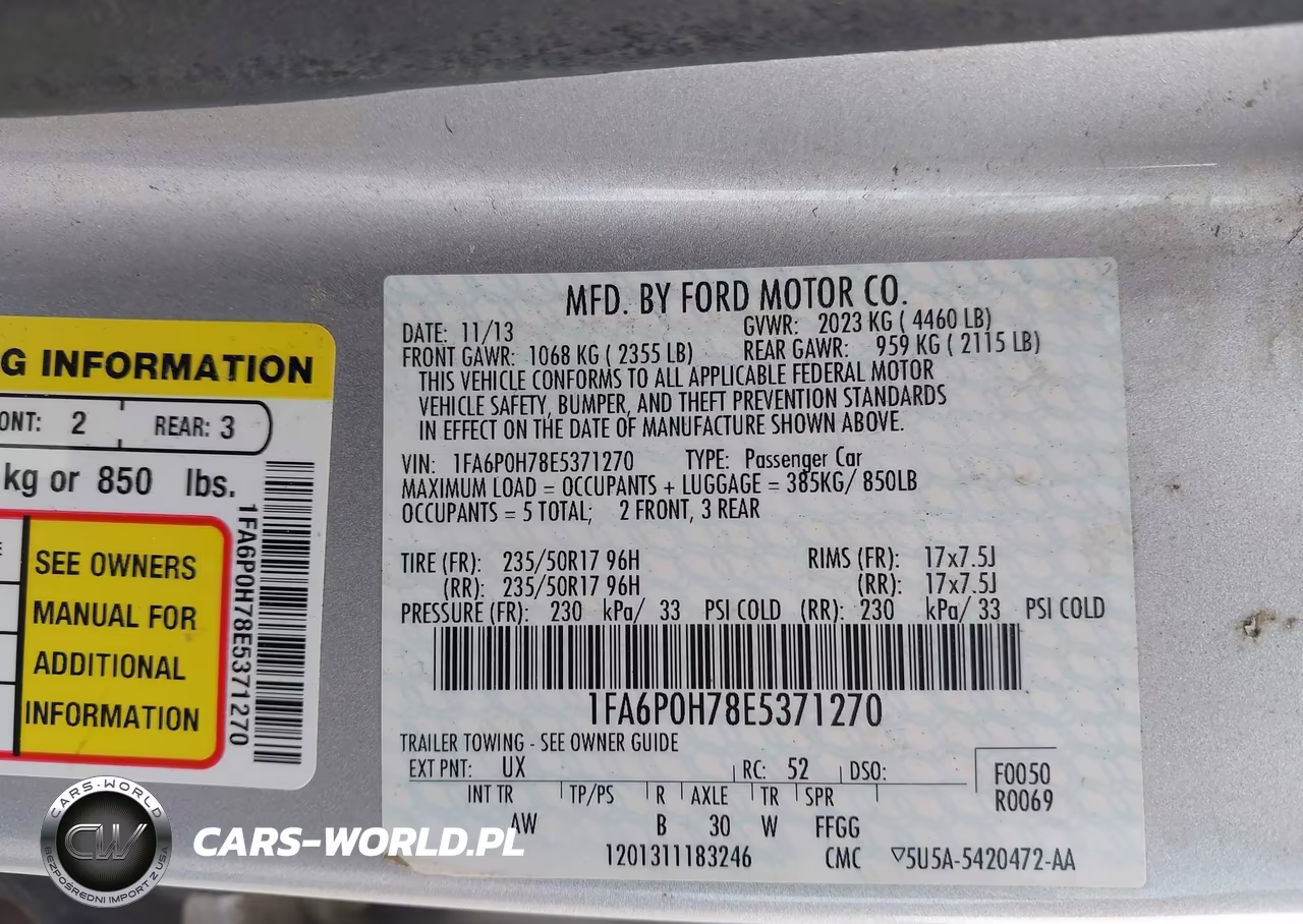 2014 Ford Fusion Se VIN:1FA6P0H78E5371270 - 9