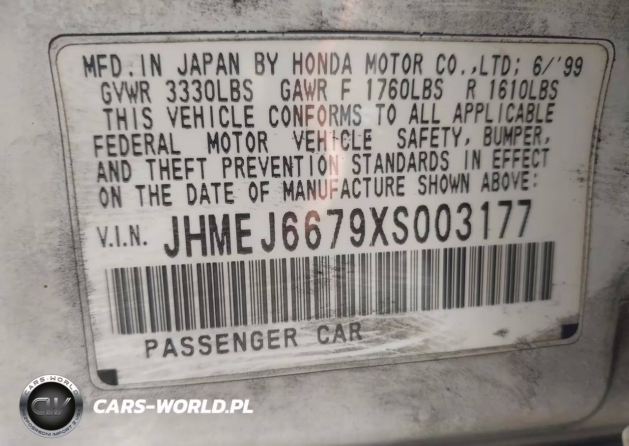 1999 Honda Civic Lx VIN:JHMEJ6679XS003177 - 9