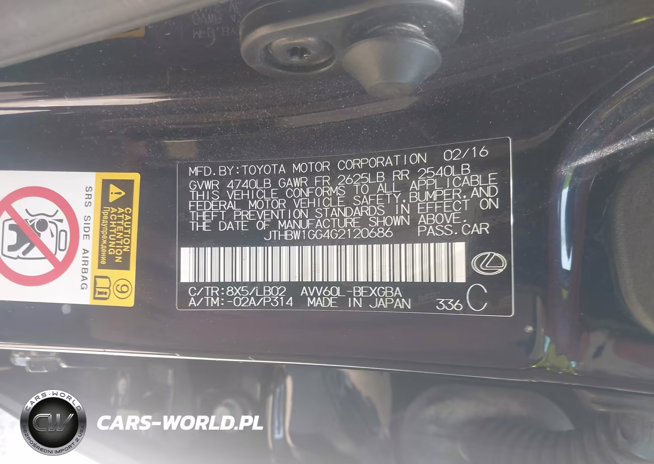 2016 Lexus Es 300H VIN:JTHBW1GG4G2120686 - 9