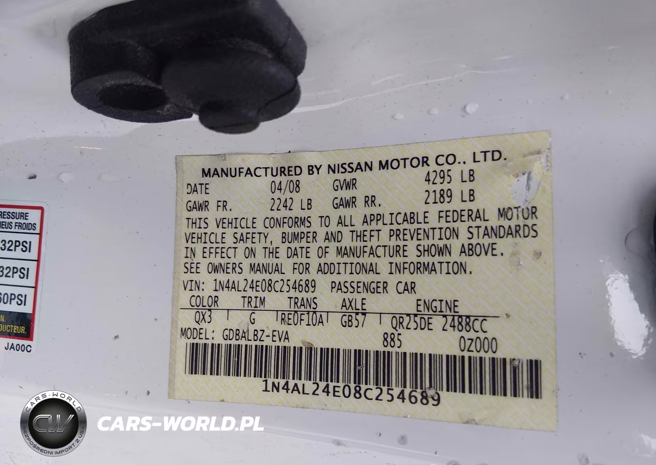2008 Nissan Altima 2.5 S VIN:1N4AL24E08C254689 - 9