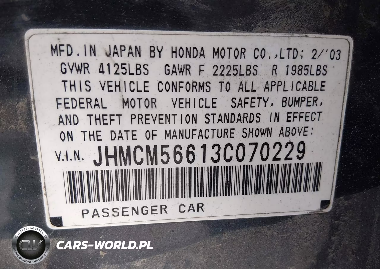 2003 Honda Accord 2.4 Ex VIN:JHMCM56613C070229 - 9