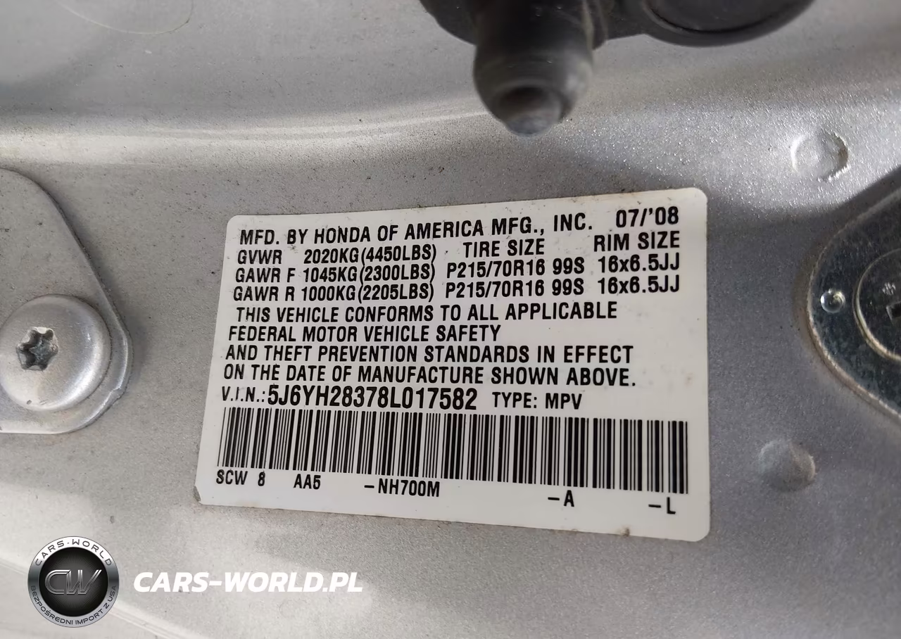 2008 Honda Element Lx VIN:5J6YH28378L017582 - 9