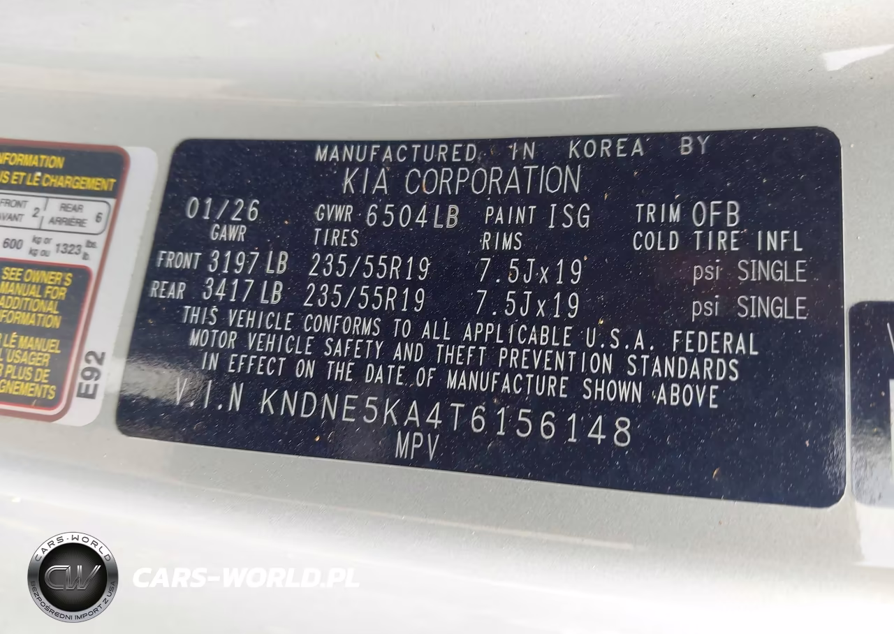 2026 Kia Carnival Mpv Hybrid Sx VIN:KNDNE5KA4T6156148 - 9
