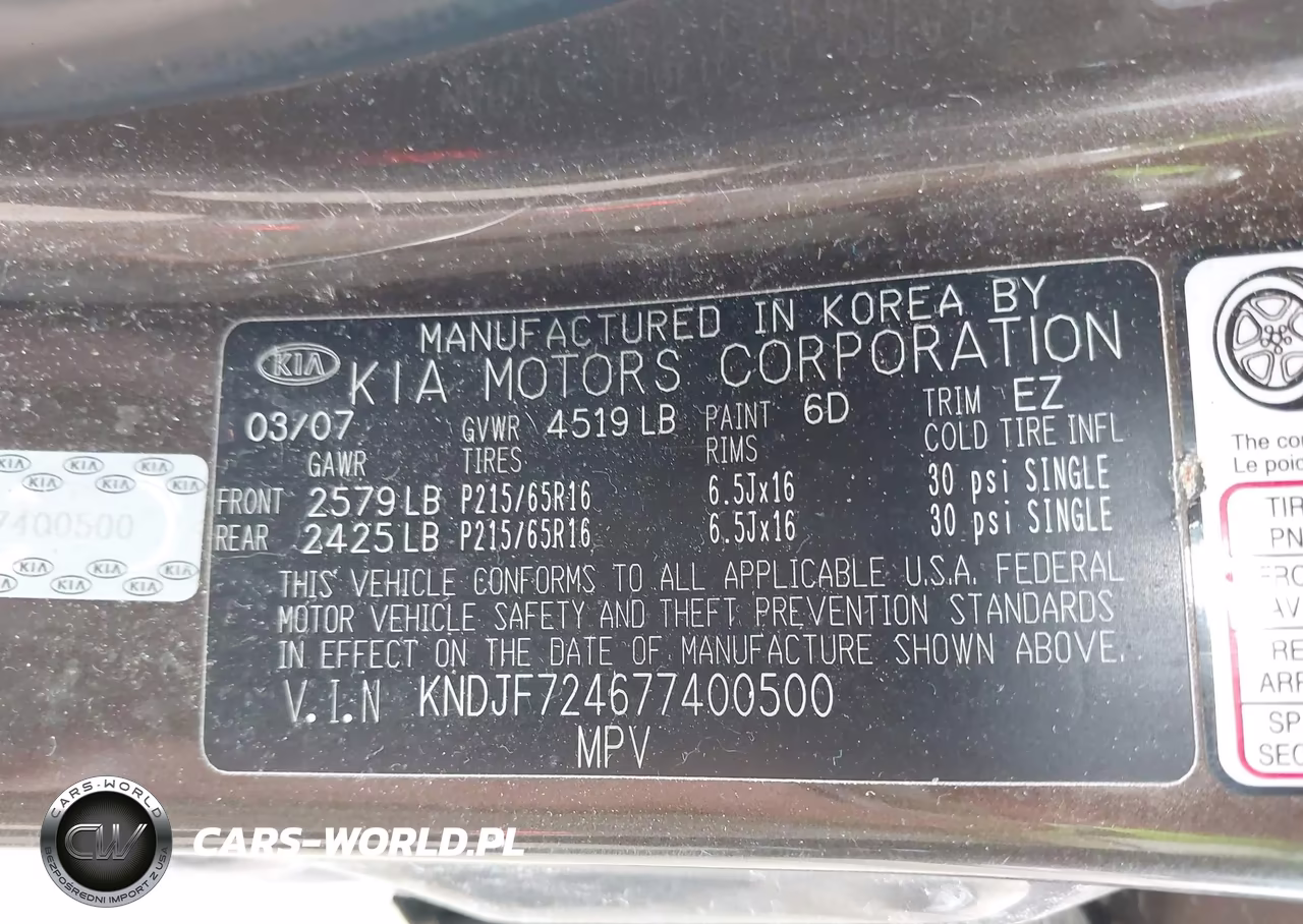 2007 Kia Sportage Lx VIN:KNDJF724677400500 - 9