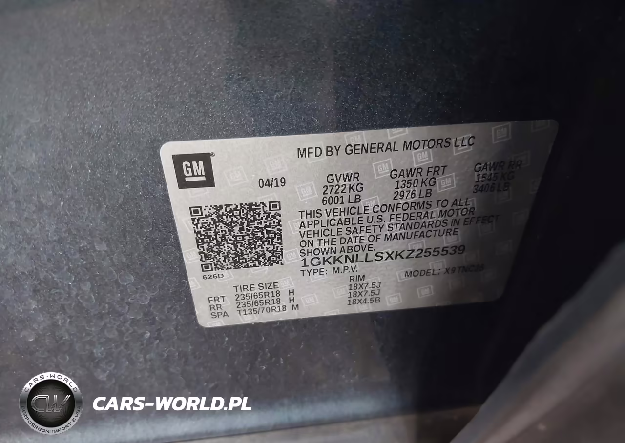 2019 GMC Acadia Sle-2 VIN:1GKKNLLSXKZ255539 - 9