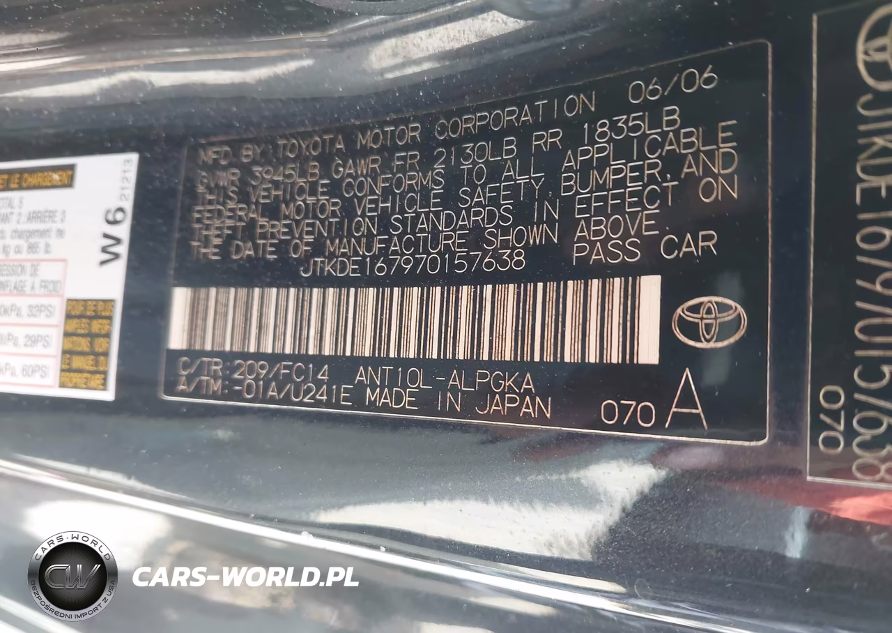 2007 Scion Tc VIN:JTKDE167970157638 - 9